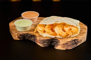 SHRIMP AREPA WITH CHEESE