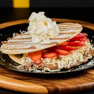 Oblea, Nutella, Fresa & Queso
