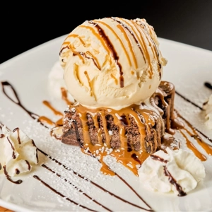 Brownie con Helado.
