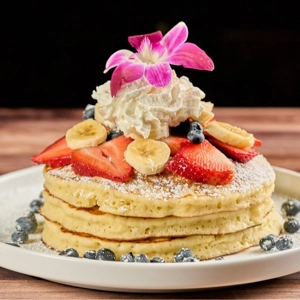 Pancakes w/Fruit (3)
