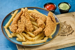 DEDOS DE POLLO CON PAPAS FRITAS