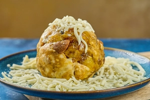 RIPE PLANTAIN BALL-PORK BITES AND CHEESE