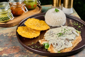 TILAPIA FILLET WITH MUSHROOM SAUCE