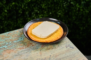 GRIDDLED SWEET CORN CAKE WITH CHEESE