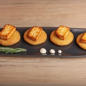 Fried Corn Cakes With Cream