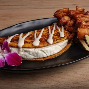 Pork Crackling Cachapa