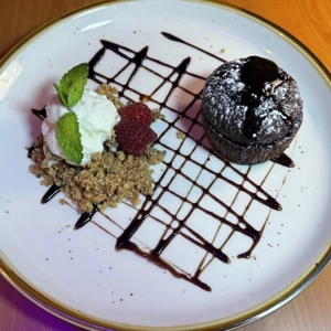 Lava Cake With Ice Cream