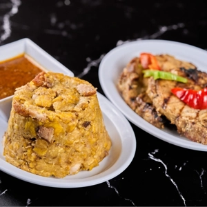 Mofongo con Chuleta