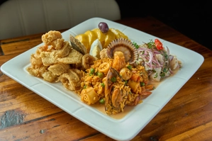 Ceviche + Jalea + Huancaína + Seafood rice