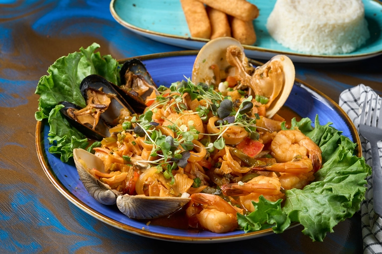 SALTEADO DE MARISCOS