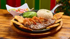 Half Sirloin Steak w/ Shrimps Grilled