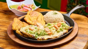 Grilled Chicken Breast w/ Light White Sauce & Vegetables mixed w/ Bacon