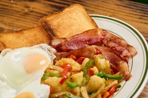 Home Fries, Eggs, Bacon, & Toast