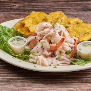 Ceviche de Pescado y Camaron