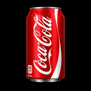 Coca Cola 12oz can with red and white logo, visible in Jackson Heights.