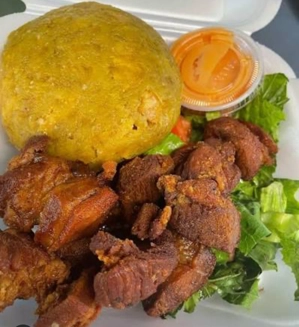 Mofongo with Fried Pork