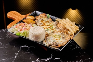 Gratinated chicken breast