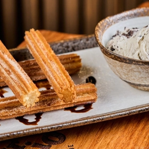 Churros Con Helado Churros With Ice Cream