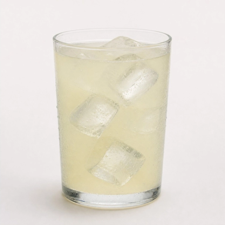 Limonada with ice cubes in a glass at a Latin restaurant in Carrollton.