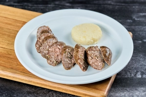BLOOD SAUSAGE W/ POTATOES OR MINI AREPA