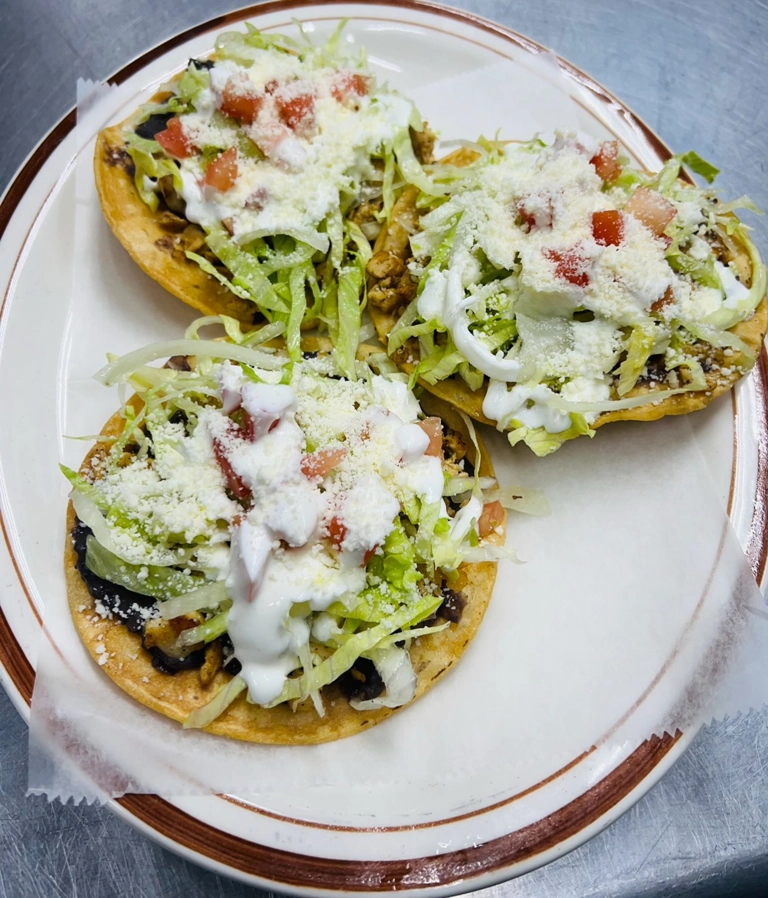 Tostadas Sencillas 3pcs — La Fortuna Mexican Restaurant