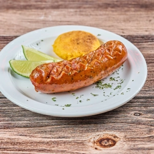 Chorizo con Arepa