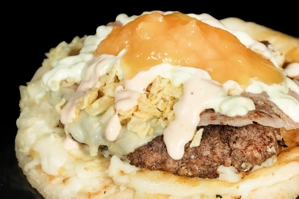 Arepa Burger Skirt Steak
