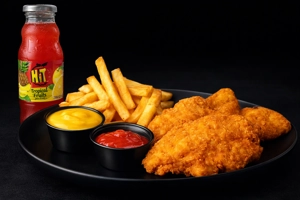 3 Chicken Tenders, Regular Fries & Jugo Hit