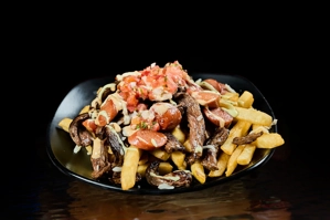 Skirt Steak Salchipapas