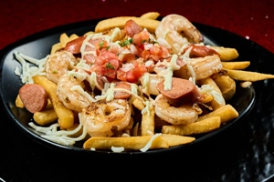 Shrimp Salchipapa