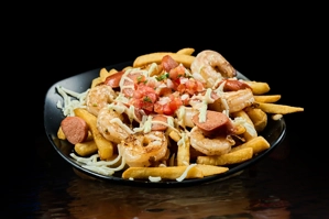 Shrimp Salchipapas