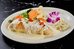 Fish Filet Stuffed w/ Crab Meat