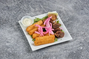 Fried Pork Chunks and Fried Cassava