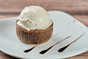 Chocolate salted caramel souffle