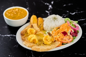 SPECIAL GRILLED FISH FILLET W/ GARLIC SHRIMP(esp filet/cama/ajillo)