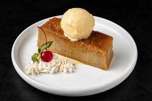 BREAD PUDDING WITH ICE CREAM