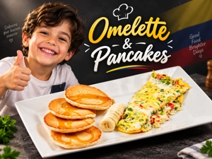 OMELETTE WITH PANCAKES(omele con pancakes)