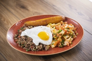 MIGAS WITH GROUND BEEF