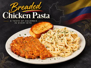 PASTA WITH BREADED CHICKEN(pasta/pollo/empanizado)