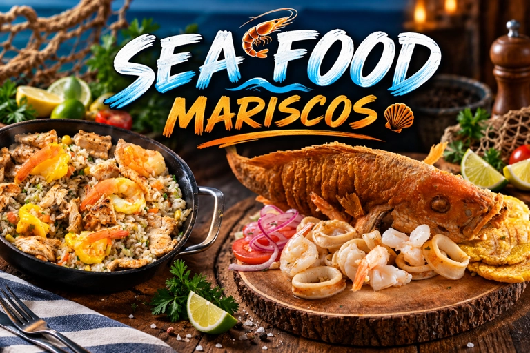 Seafood category with fried fish, shrimp, and calamari, representing Comida de Mar cuisine. City unknown.