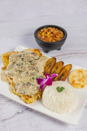 Grilled Chicken with Mushroom Sauce