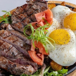 STEAK AND EGGS