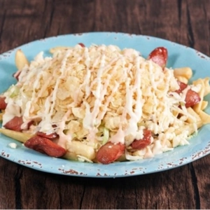 Salchipapas con Todo